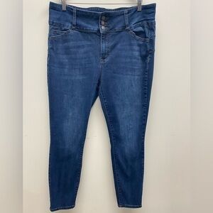 4 for $25 💜 Simple Society Denim Blue Skinny Jeans Hi Rise Button Fly Size 33